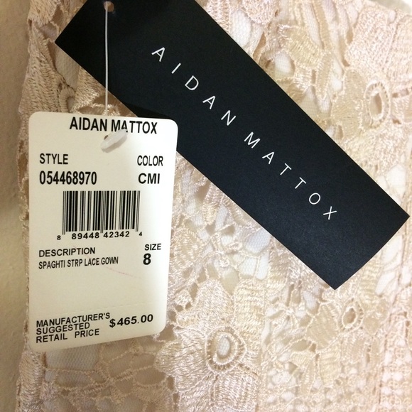 Aidan Mattox spaghetti lace top mermaid gown - Picture 8 of 8